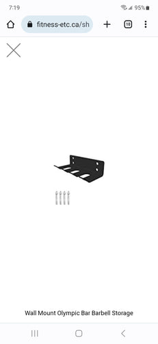 Wall Mount Barbell Holder