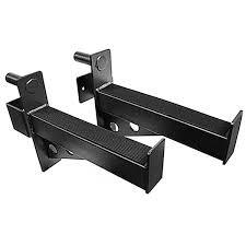 Folding wall rack with safety arms
