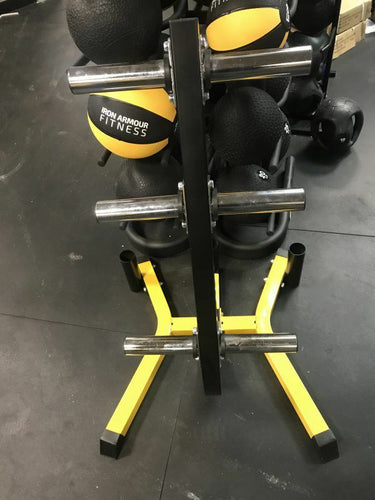 IRON ARMOUR OLYMPIC WEIGHT STAND WITH 3 BAR HOLDER.