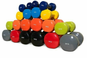 Vinyl weights (dumbbells) sold in pairs