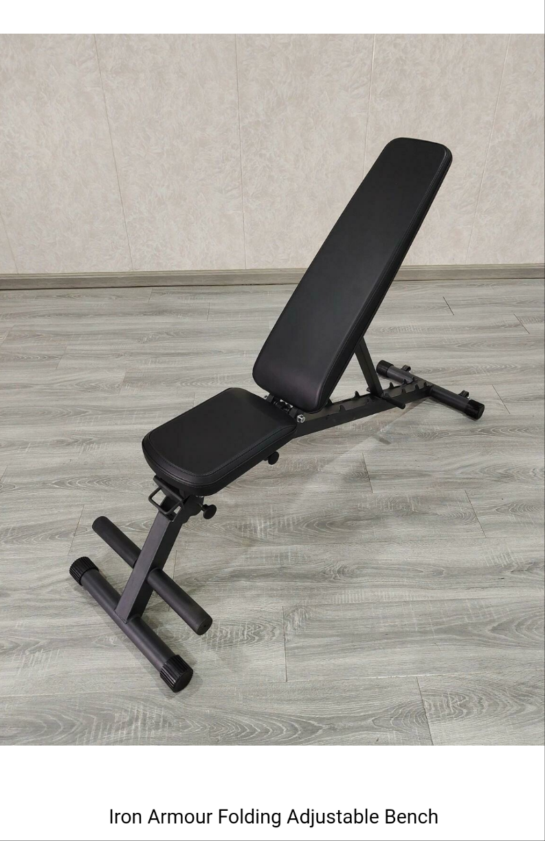 IRON ARMOUR FOLDING ADJUSTABLE BENCH Goody s Supplements